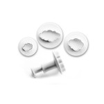 Ibili Fondant Ausstecher Wolke, 3er Set with Auswerffunktion