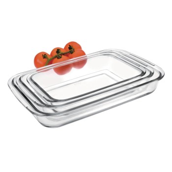 Ibili Services de plats en cocotte 3 pièces, Angulaire, Transparent Ibili Services de plats en cocotte 3 pièces, Angulaire, Transparent