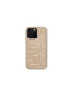 Ideal of Sweden Coque arrière Croco iPhone 16 Pro Max Beige