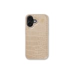 Ideal of Sweden Coque arrière Croco iPhone 16 Beige