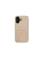 Ideal of Sweden Coque arrière Croco iPhone 16 Beige