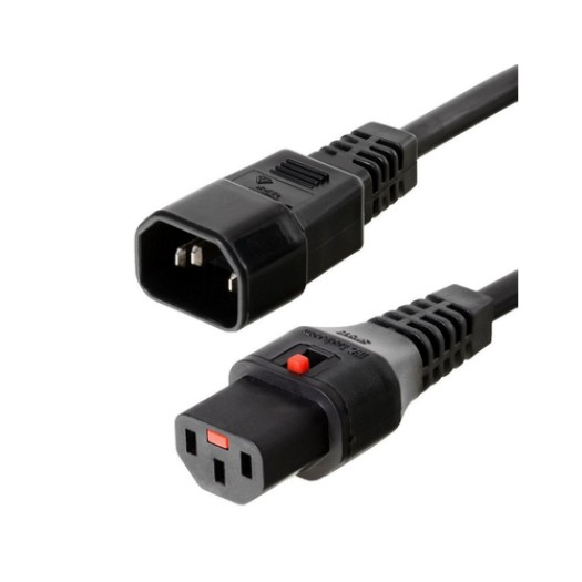 IECLock Netzcâble 0.5m noir, IECLock C13 - C14, 3x1.0mm2, H05VV-F