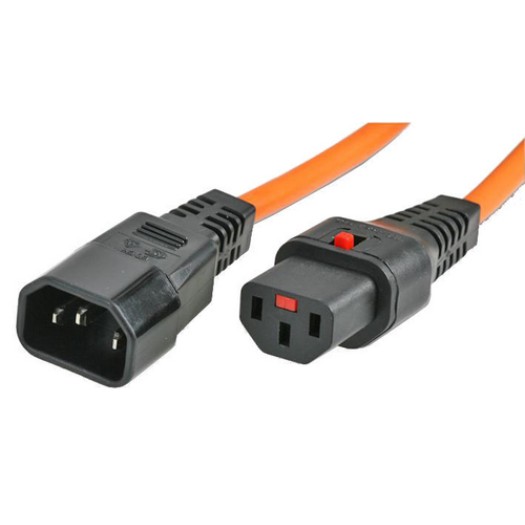 IECLock Netzcâble 0.5m orange, IECLock C13 - C14, 3x1.0mm2, H05VV-F