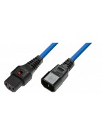 IECLock Netzcable 0.5m blue, IECLock C13 - C14, 3x1.0mm2, H05VV-F