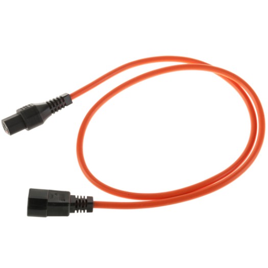 IECLock Netzcâble 1.0m orange, IECLock C13 - C14, 3x1.0mm2, H05VV-F