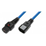 IECLock Netzcâble 1.5m bleu, IECLock C13 - C14, 3x1.0mm2, H05VV-F