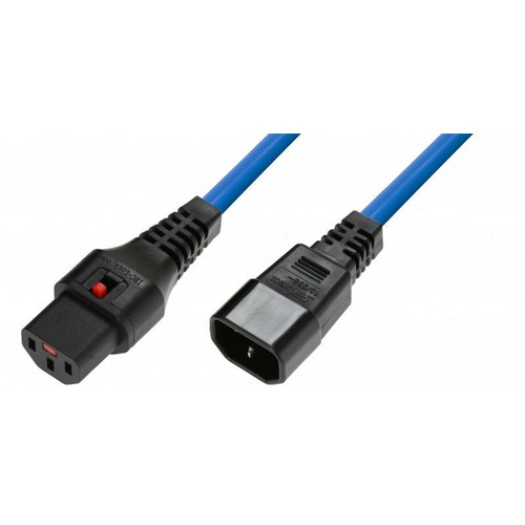 IECLock Netzcâble 1.5m bleu, IECLock C13 - C14, 3x1.0mm2, H05VV-F