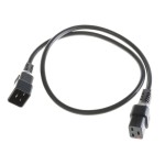 IECLock Netzcâble 1.0m noir, IECLock C19 - C20, 3x1.5mm2, H05VV-F