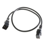 IECLock Netzcâble 2.0m noir, IECLock C19 - C20, 3x1.5mm2, H05VV-F