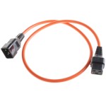 IECLock Netzcâble 1.0m orange, IECLock C19 - C20, 3x1.5mm2, H05VV-F