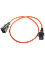 IECLock Netzkabel 1.0m orange, IECLock C19 - C20, 3x1.5mm2, H05VV-F