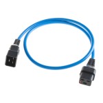 IECLock Netzcâble 1.0m bleu, IECLock C19 - C20, 3x1.5mm2, H05VV-F