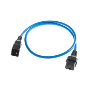 IECLock Netzkabel 2.0m blau, IECLock C19 - C20, 3x1.5mm2, H05VV-F