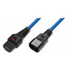 IECLock Netzkabel 3.0m blau, IECLock C13 - C14, 3x1.0mm2, H05VV-F