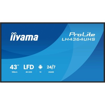 Iiyama LH4364UHS-B1AG, 43, VA, UHD, 500cd, Android 14 Iiyama LH4364UHS-B1AG, 43, VA, UHD, 500cd, Android 14