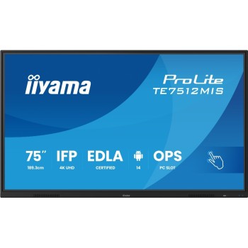 Iiyama TE7512MIS-B4AG, 75, Touch, VA, UHD, 400cd, Android Iiyama TE7512MIS-B4AG, 75, Touch, VA, UHD, 400cd, Android