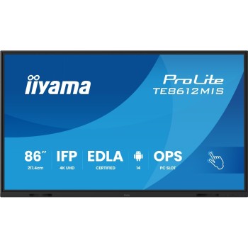Iiyama TE8612MIS-B4AG, 86, Touch, IPS, UHD, 400cd, Android Iiyama TE8612MIS-B4AG, 86, Touch, IPS, UHD, 400cd, Android