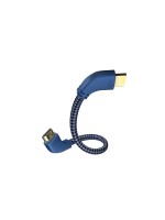 in-akustik Premium High Speed HDMI, with Ethernet 90°, Blue/Silver, 3,0m