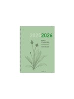 ingold-biwa Agenda journalier Édition flower Spiral Fleur, 2025/2026, Vert