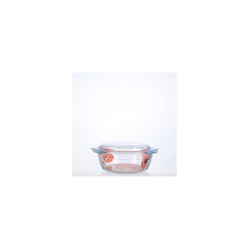 International Cookware Plat à gratin Cocotte 1.6 l, Rond, Transparent