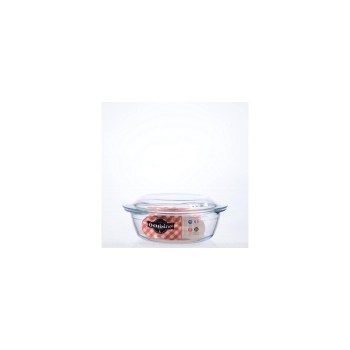 International Cookware Plat à gratin Cocotte 2.3 l, Rond, Transparent