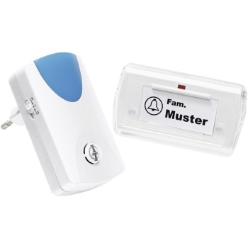 Intertechno Funk-Gong Set IT-7000, white, mit blueem Blinklicht, 2 Lautstärken