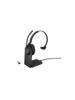 Jabra Casque avec micro Evolve2 55 Mono UC, USB-A, station de chargement incluse