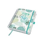Jolie Agenda journalier A5, non daté, Gris/Menthe/Blanc