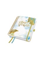 Jolie Agenda hebdomadaire Inspire Feuilles/Fleur, 2027, Bleu/Vert/Doré