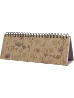 Jolie Calendriers de table Fleurs romantiques Fleur, 2027, Multicolore