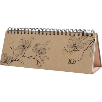 Jolie Tischkalender 2027 Black Magnolia, 1/2 A4 quer, 126 pages, FSC-zertifiziert