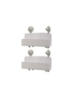 Joseph Joseph Tablette de douche d'angle EasyStore, Blanc, set de 2