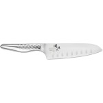 Kai Couteau santoku Seki Magoroku Shoso avec bord cannelé Argenté