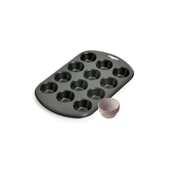 Kaiser Muffinblech Weihnachten, 2-teilig with 60 Papierförmchen