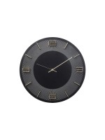 Kare Horloge murale Leonardo Ø 49 cm, Noir