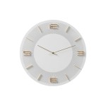 Kare Wanduhr Leonardo, Grösse: 49x49x5cm, white/Gold