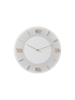 Kare Wanduhr Leonardo, Grösse: 49x49x5cm, white/Gold