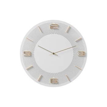 Kare Wanduhr Leonardo, Grösse: 49x49x5cm, white/Gold Kare Wanduhr Leonardo, Grösse: 49x49x5cm, white/Gold