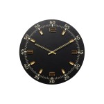 Kare Horloge murale Milk Bar 60 cm, Doré/Noir