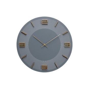 Kare Wanduhr Leonardo, Grösse: 49x49x5cm, grey/Gold