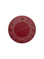 Kare Horloge murale Leonardo, rouge / or