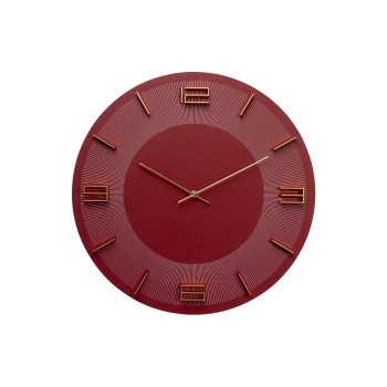 Kare Wanduhr Leonardo, Grösse: 49x49x5cm, red/Gold
