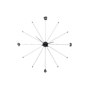 Kare Wanduhr Like Umbrella Black, H: 30 cm, B: 60 cm, T: 6 cm