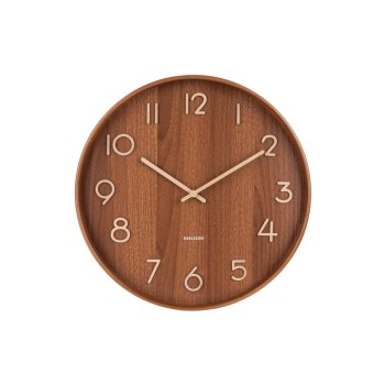 KARLSSON Horloge murale Pure Ø 40 cm, Brun foncé KARLSSON Horloge murale Pure Ø 40 cm, Brun foncé