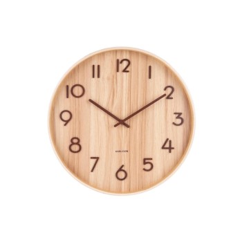 KARLSSON Horloge murale Pure Ø 40 cm, Brun clair KARLSSON Horloge murale Pure Ø 40 cm, Brun clair