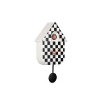 KARLSSON Wanduhr Kuckuck, black /white, 41x 8.5 x 21.5cm, Exkl. 3 x AA Batterien