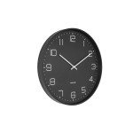 KARLSSON Wanduhr Lofty, 40x4.5cm, Exkl. 1 x AA Batterie, black 
