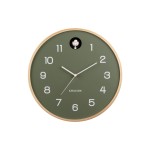 KARLSSON Wanduhr Natural Cuckoo, 31.5x6cm, exkl. 1xAA u. 2xLR14, Grün
