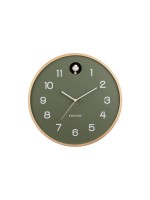 KARLSSON Wanduhr Natural Cuckoo, 31.5x6cm, exkl. 1xAA u. 2xLR14, Grün