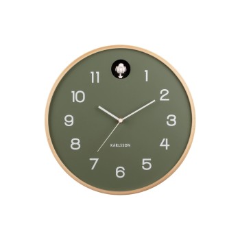 KARLSSON Horloge murale Natural Cuckoo 31,5 cm, Vert KARLSSON Horloge murale Natural Cuckoo 31,5 cm, Vert